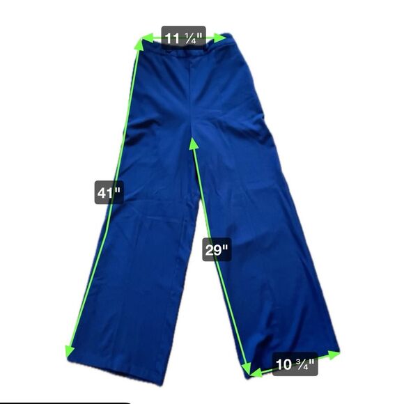 ModCloth Royal Blue Wide Leg High Waist Retro Style Pants Women’s Size S - Picture 4 of 5